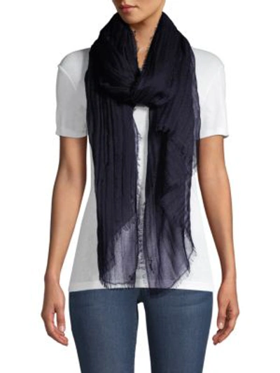 Saks Fifth Avenue Collection Lightweight Cashmere & Silk Scarf In Navy