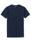 Derek Rose Jordan Crewneck Linen T-shirt In Navy