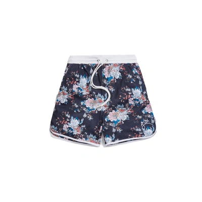Pre-owned Kith Floral Panel Active Short Navy/multi