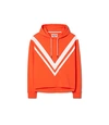 Tory Sport French Terry Chevron Hoodie In Varsity Orange