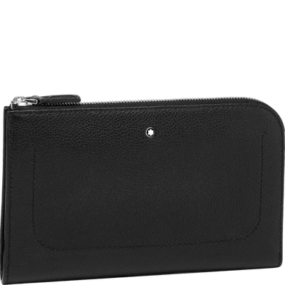 Montblanc Meisterstuck Soft Grain Leather Small 2 In 1 Pouch In Black
