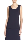 St John Milano Knit Contour Tank In Navy