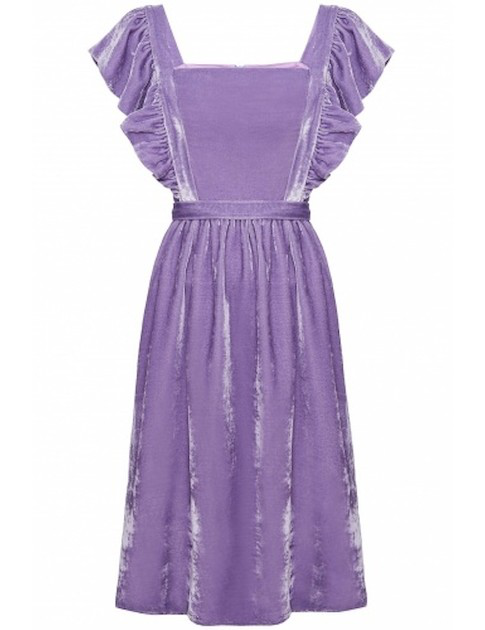 lavender velvet dress