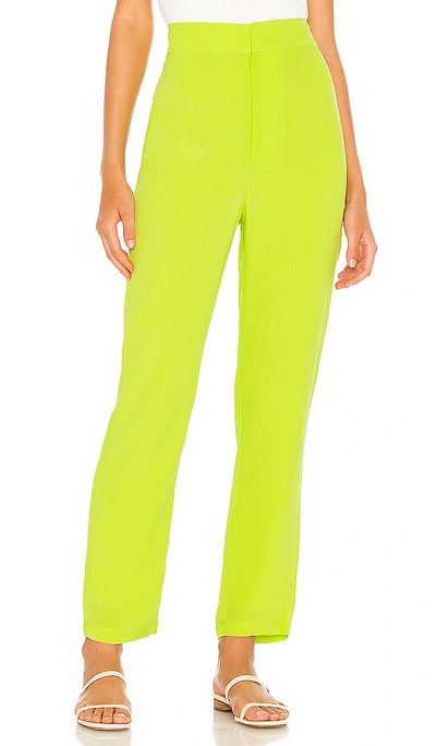 Lovers & Friends Alan Pant In Neon Lime Green