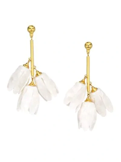 Lele Sadoughi Women's Magnolia Blooms Drop Earrings In White