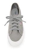 Superga Acot Linea Platform Sneaker In Grey Sage