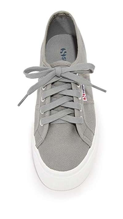 Superga Acot Linea Platform Sneaker In Grey Sage