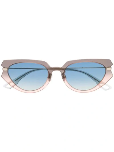 Dior Attitude2 53mm Cat Eye Sunglasses In Grey