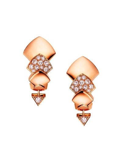 Akillis Python 18k Rose Gold & Diamond Drop Earrings