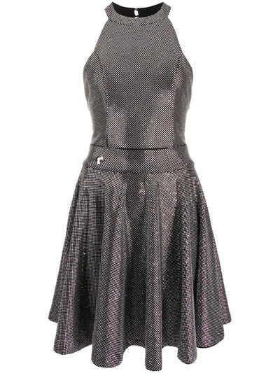 Philipp Plein Crystal Embellished Mini Dress In Black