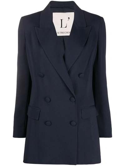 L'autre Chose Double-breasted Blazer In Blue