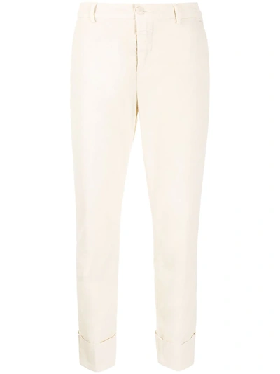 Closed Mid-rise Cropped Trousers In Neutrals