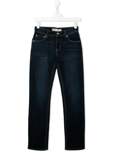 Levi's Kids' Washed Slim Jeans In Blue