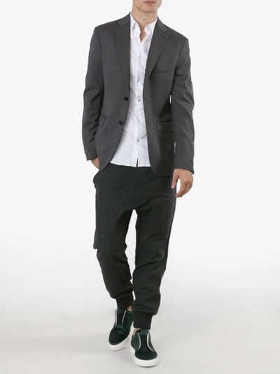 Acne Studios Dark Grey Wool Relaxed Suit Jacket Grey In Black