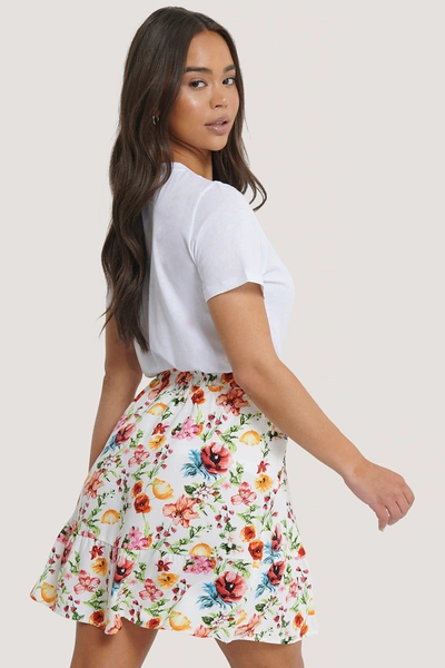 Na-kd Elastic Waist Flowy Mini Skirt - Multicolor In Flower Print