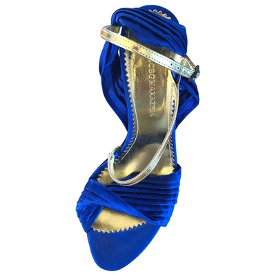 Pre-owned Bcbg Max Azria Leather Heels In Blue