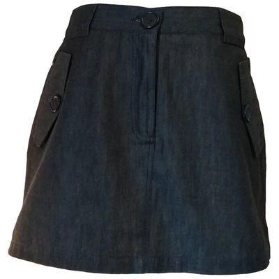 Pre-owned Allsaints Mini Skirt In Blue