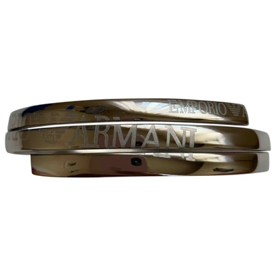 Pre-owned Emporio Armani Metallic Steel Bracelet