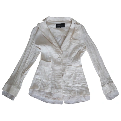 Pre-owned Bcbg Max Azria Jacket In Beige