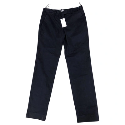 Pre-owned Carven Straight Trousers In Blue