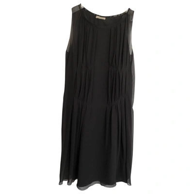 Pre-owned Nina Ricci Silk Mid-length Dress In Black