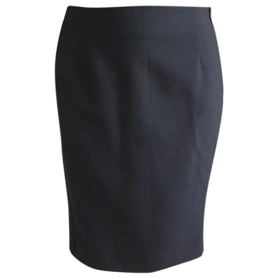 Pre-owned Bouchra Jarrar Wool Mid-length Skirt In Black