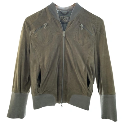 Pre-owned Daniele Alessandrini Ecru Suede Leather Jacket