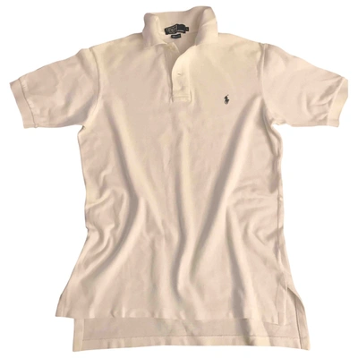 Pre-owned Polo Ralph Lauren White Cotton Top Polo Classique Manches Courtes