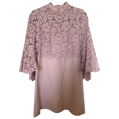 Pre-owned Valentino Lace Mini Dress In Pink