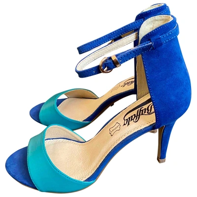 Pre-owned Buffalo Leather Sandals In Blue