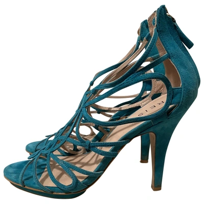 Pre-owned Reiss Sandals In Turquoise