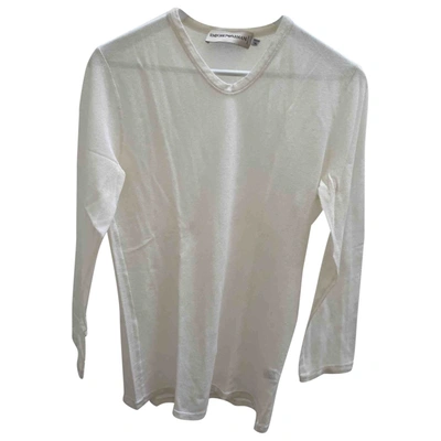 Pre-owned Emporio Armani White Synthetic T-shirt