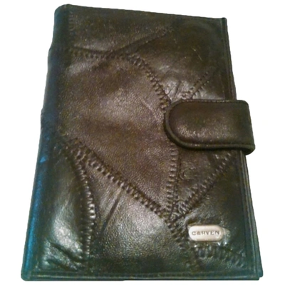 Pre-owned Carven Leather Wallet In Black