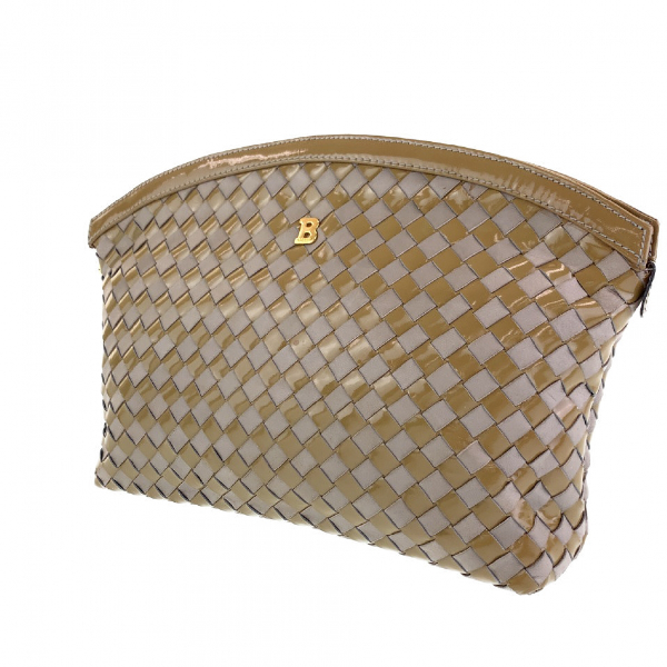 Pre-Owned Bally Beige Leather Clutch Bag | ModeSens