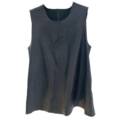 Pre-owned Joie Leather Tunic In Black
