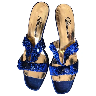 Pre-owned Blumarine Cloth Sandals In Blue