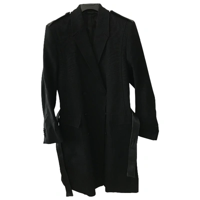 Pre-owned Mugler Black Leather Coat