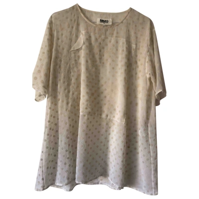 Pre-owned Mm6 Maison Margiela Beige Polyester Top
