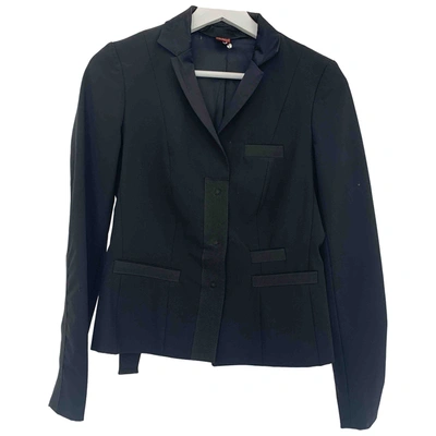 Pre-owned Dondup Wool Short Vest In Black