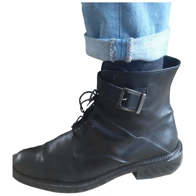 Pre-owned Doucal's Leather Boots In Black