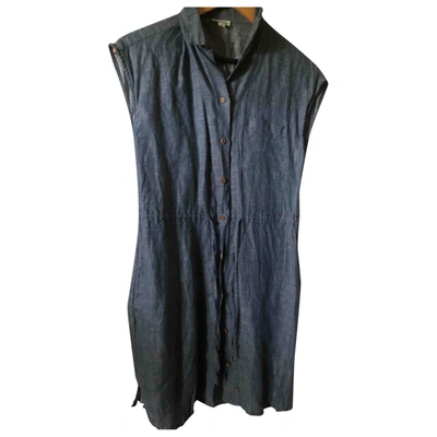 Pre-owned Steven Alan Linen Mini Dress In Blue