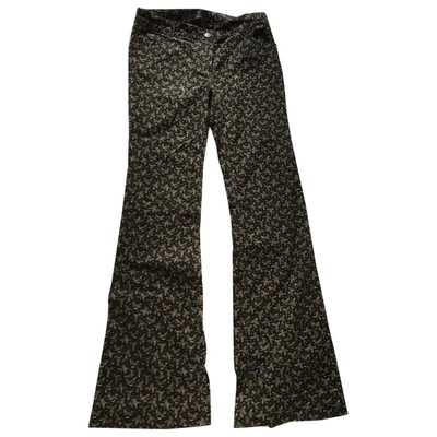 Pre-owned Essentiel Antwerp Velvet Straight Pants In Khaki