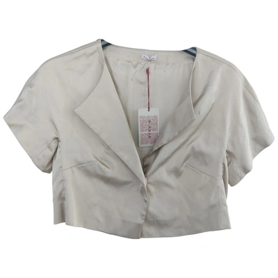 Pre-owned P.a.r.o.s.h Silk Short Vest In White