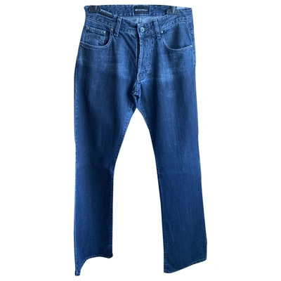 Pre-owned Emporio Armani Slim Jean In Blue