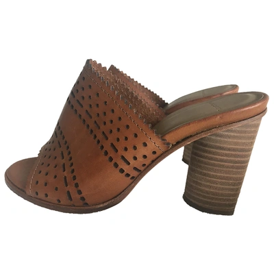 Pre-owned Gerard Darel Brown Leather Mules & Clogs