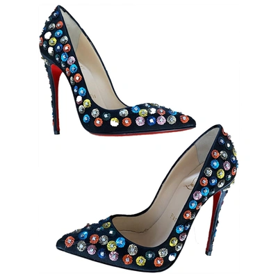 Pre-owned Christian Louboutin So Kate  Multicolour Glitter Heels