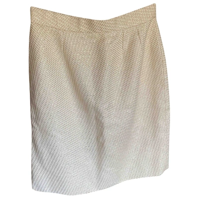 Pre-owned Dior Gold Cotton Skirt