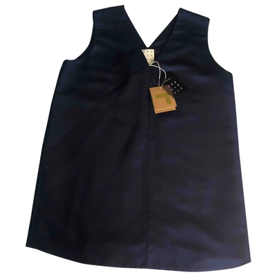 Pre-owned Trademark Silk Tunic In Blue