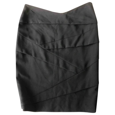 Pre-owned Versace Wool Mid-length Skirt In Black