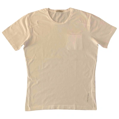 Pre-owned Calvin Klein White Cotton T-shirt